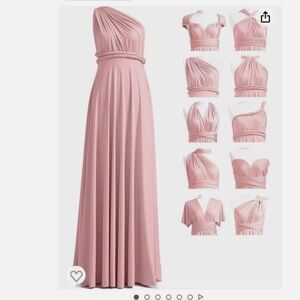 Blush Pink Convertible Maxi Dress